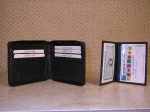 Zippered Leather Wallet with Card Case